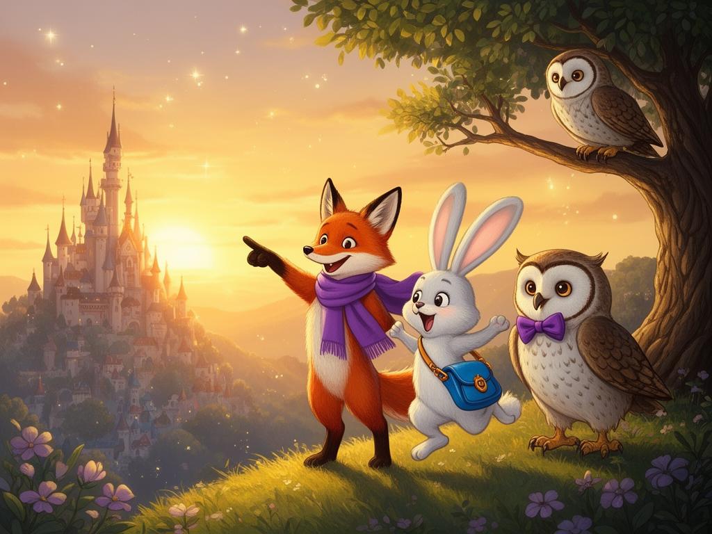 Finn, Pip and Wisp on an adventure together